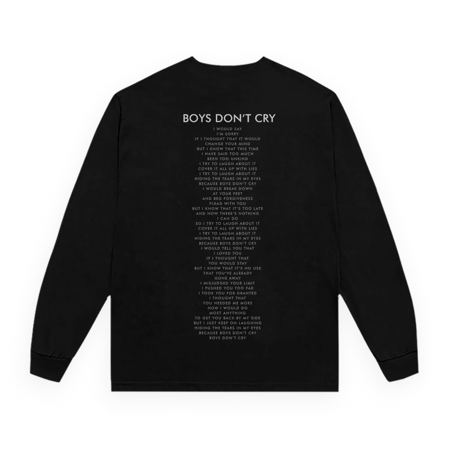 Boys Don't Cry Black Long Sleeve - Image 2