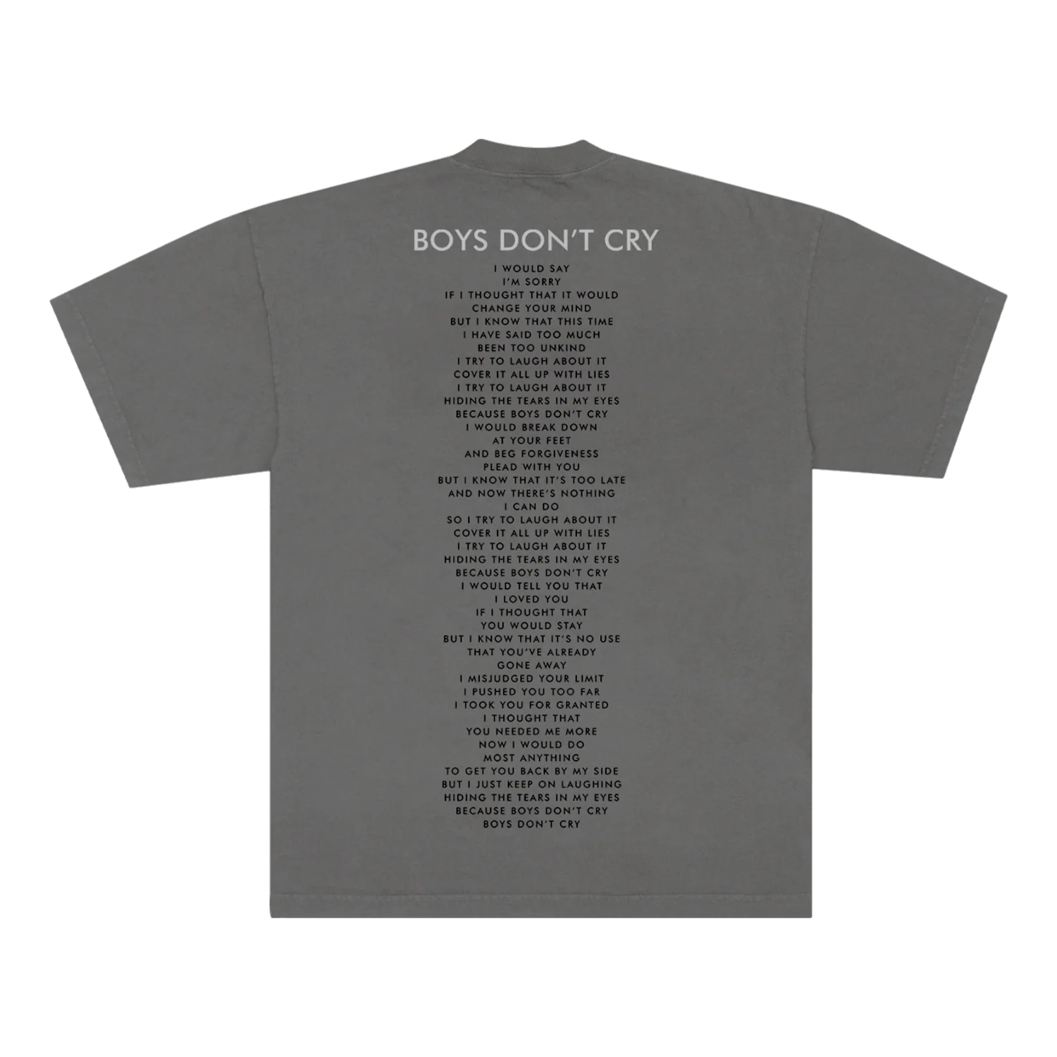 Boys Don't Cry Grey Tee - Image 2