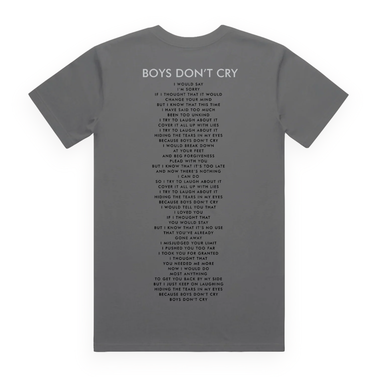 Boys Don't Cry Grey V-Neck Tee - Image 2