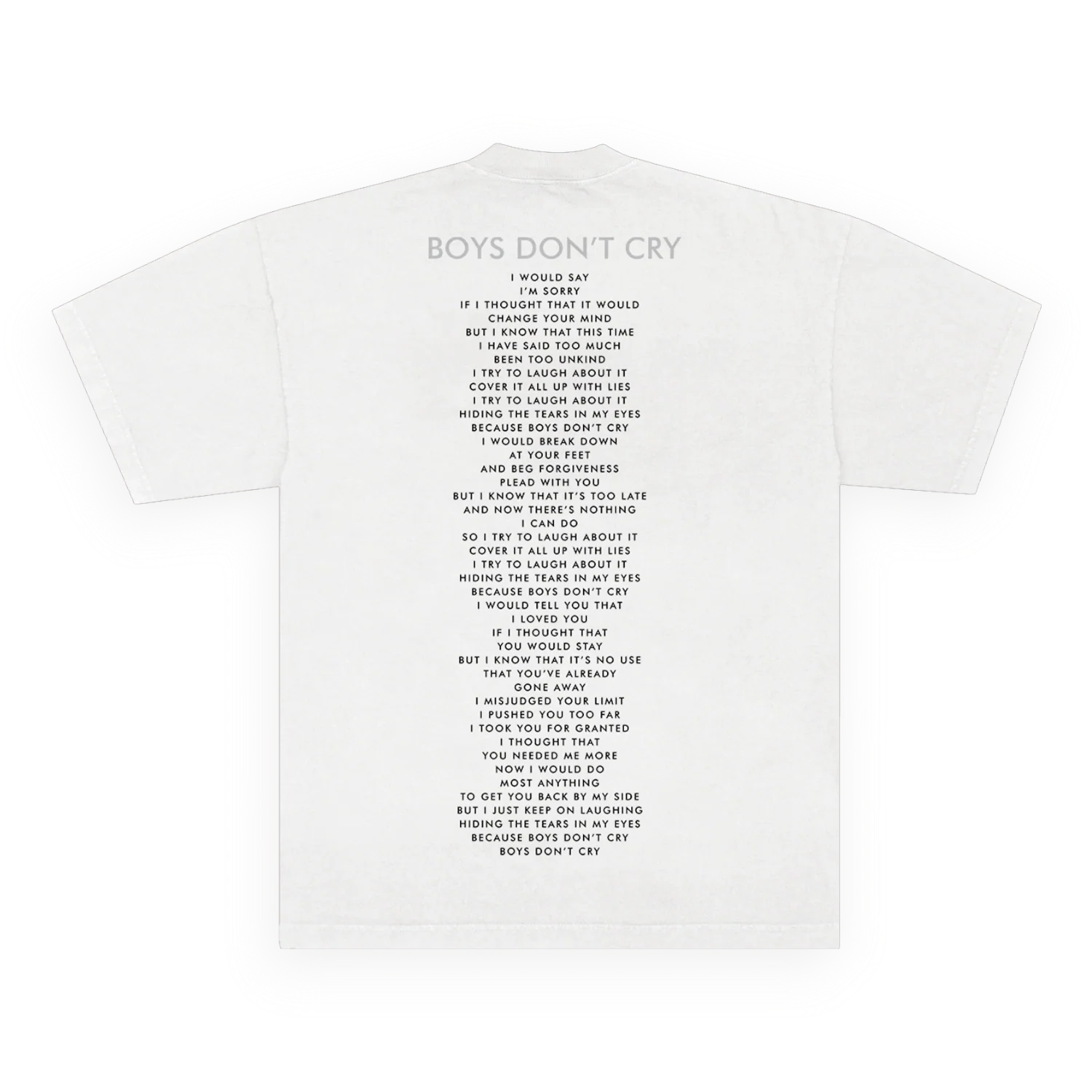 Boys Don't Cry White Tee - Image 2