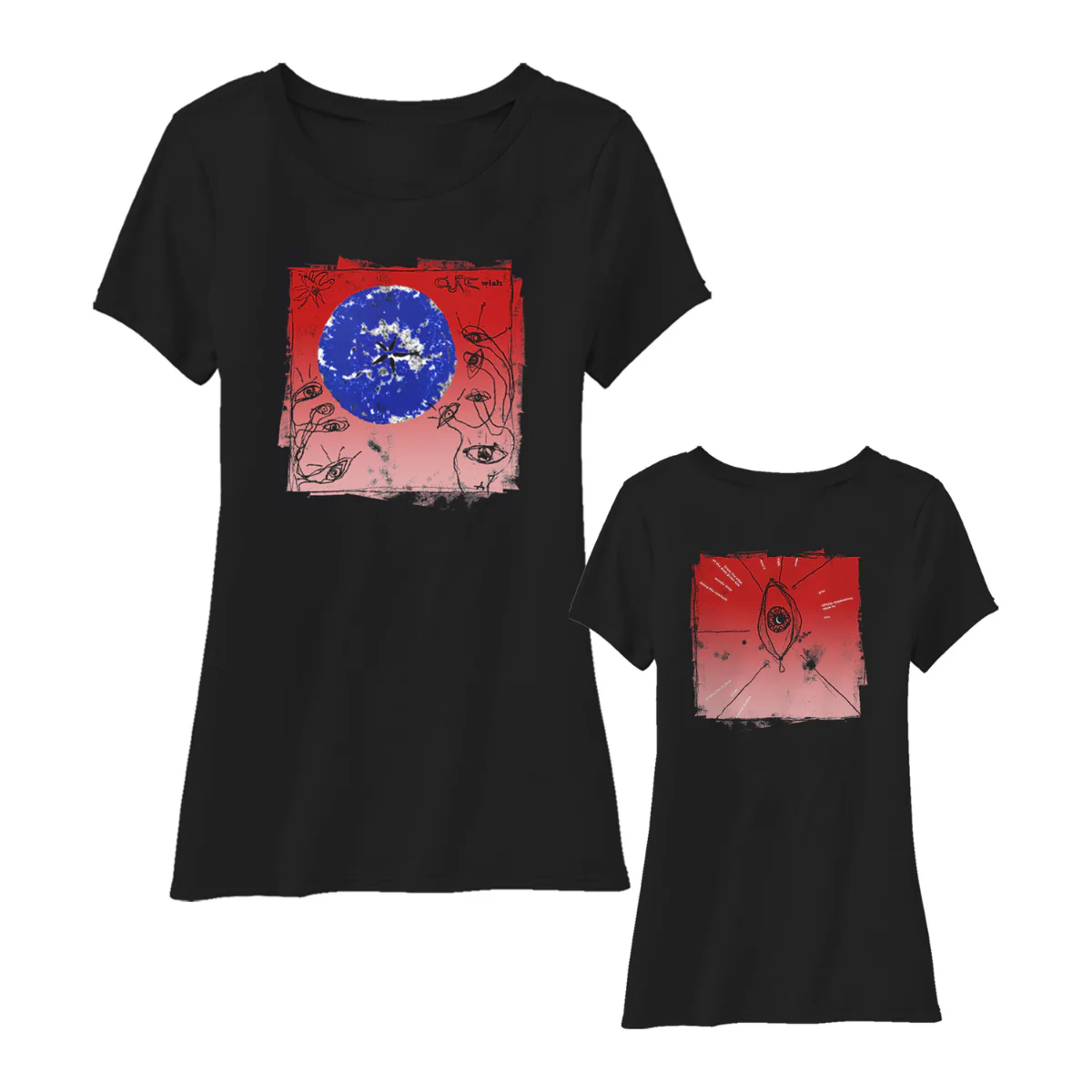 Wish 30th Album Ladies Black T-Shirt - Image 3